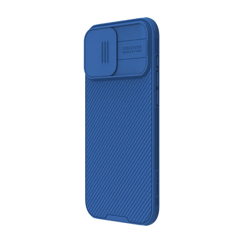 Suojakotelo Nillkin CamShield Pro iPhone 16 Pro Max -puhelimeen, sininen, liukuva kameransuojus