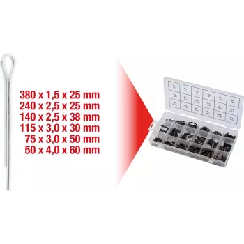 Sokkasarja ks tools 1000 kpl 970.0330 — valikoima, jossa 1000 varmistussokkaa