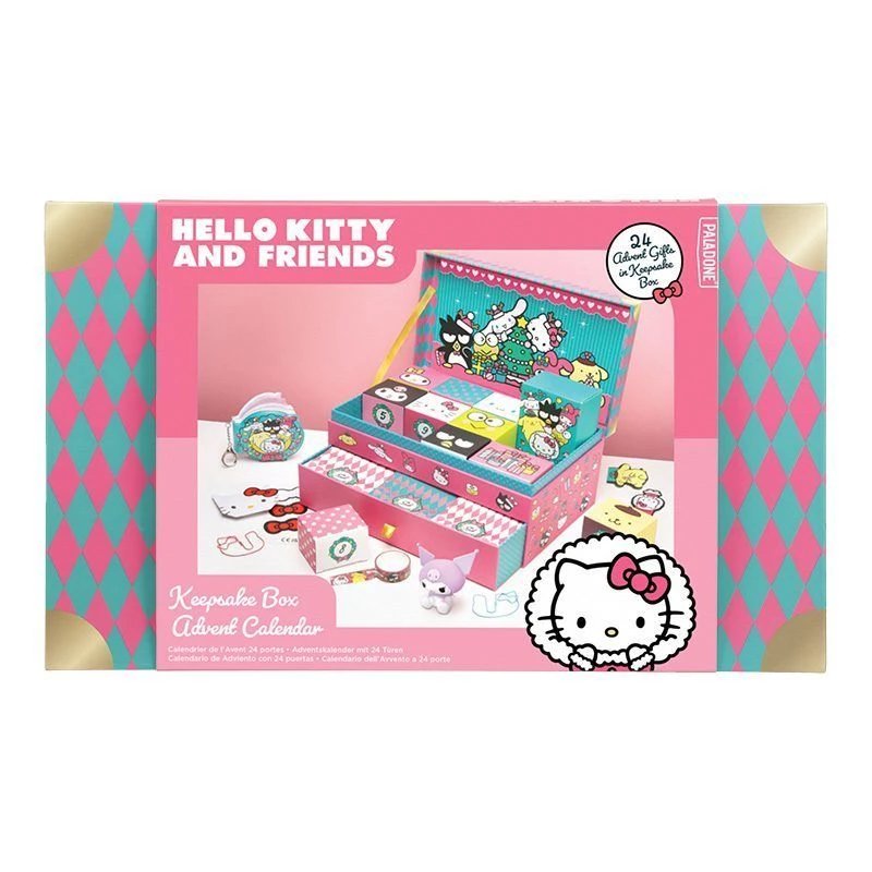 Säilytyslaatikko-joulukalenteri Paladone Hello Kitty malli PP15340HKF