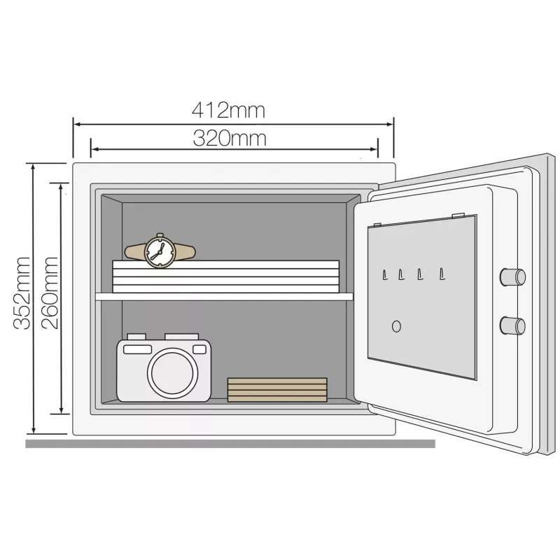Paloturvallinen kassakaappi YFM Home L