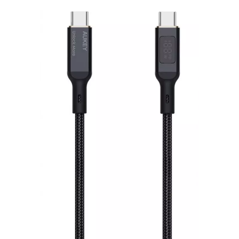 AUKEY CB-MCC102 USB-kaapeli 1,8 m USB-C musta 480 Gbit/s