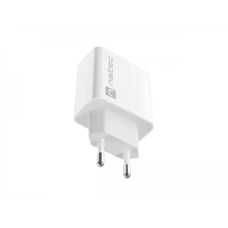 Verkkopikalaturi NATEC RIBERA 12V 20W USB-C PD 3.0 + USB-A Samsung AFC valkoinen