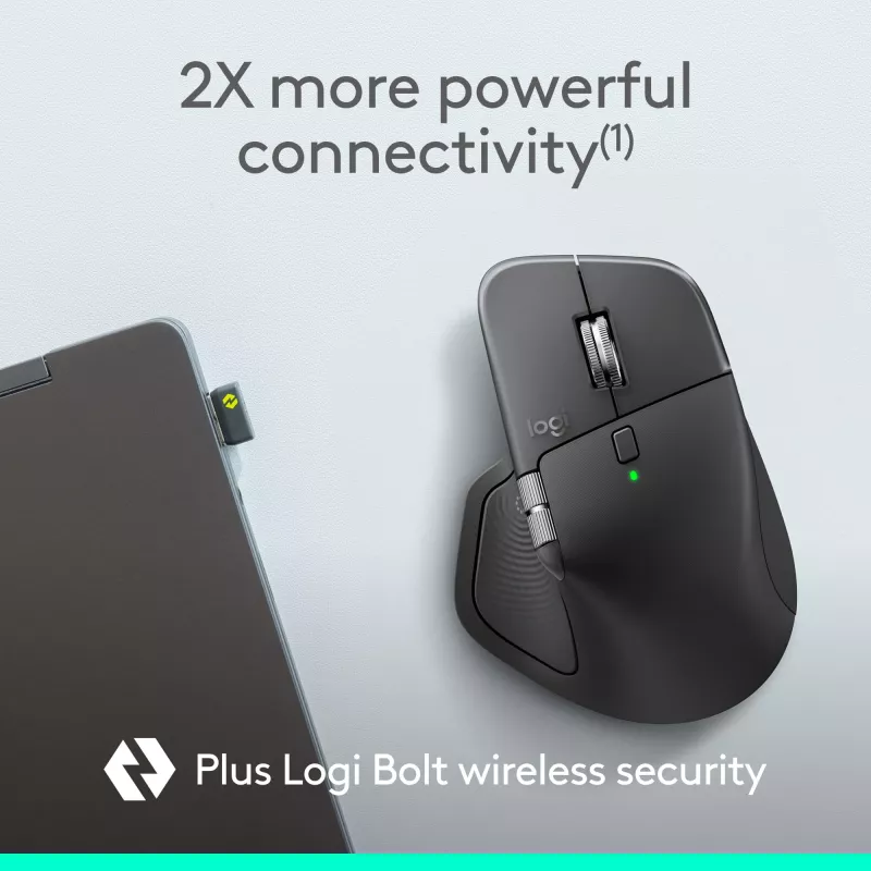 Logitech MX Master 4 for Business hiiri – langaton + Bluetooth, 8000 DPI, grafiitti | Logitech