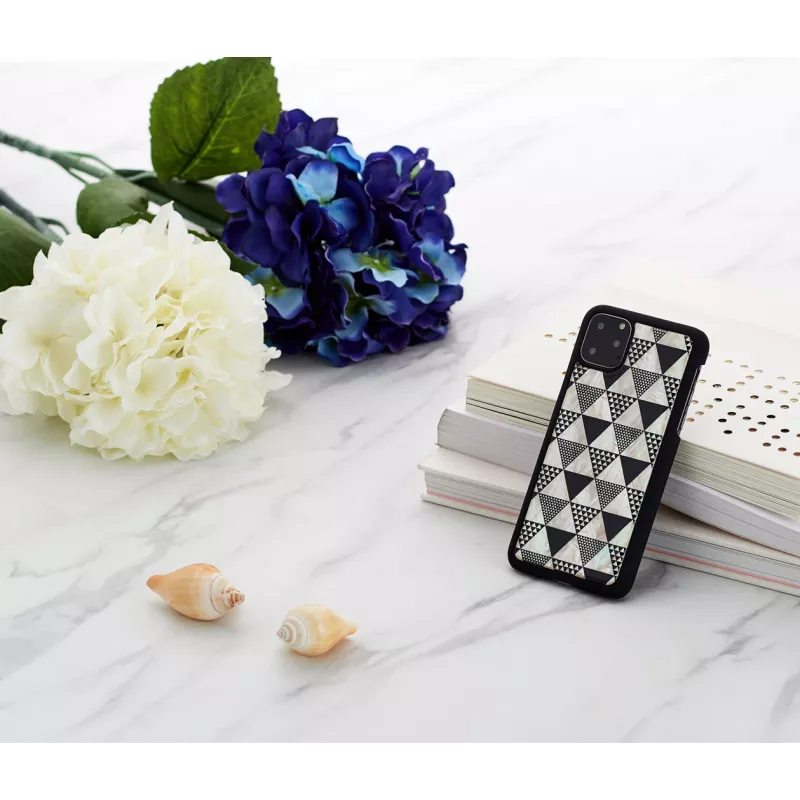 Älypuhelinkotelo iKins iPhone 11 Pro Max, musta pyramididesign, suojaava kova kuori