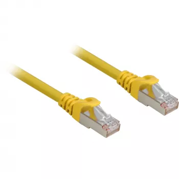 Verkkokaapeli Sharkoon Cat.6a SFTP RJ-45 Cat6a 0,5 m keltainen