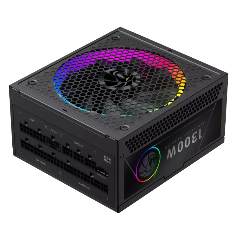 Gamemax virtalähde, 80 PLUS, Platinum | RGB PRO 1300P | 1300 W