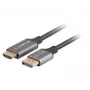 Lanberg CA-DPHD-20CU-0018-BK videokaapeliadapteri 1,8 m DisplayPort HDMI Type-A (standardi) musta, hopea