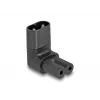 DeLOCK verkkosovitin IEC 60320 C8 C7 pistorasia 2,5 A 90° musta