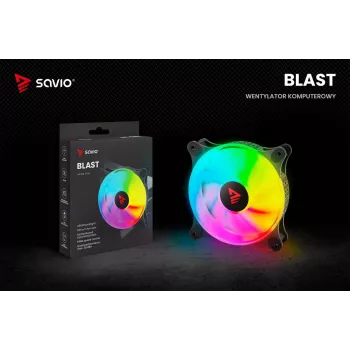 SAVIO Blast 120mm ARGB PWM kotelotuuletin - musta