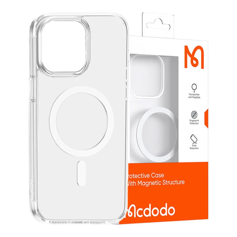 Magneettinen kotelo McDodo iPhone 15 Prolle (kirkas)