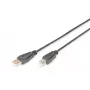 Digitus ASSMANN - USB-kaapeli - USB tyyppi A, 4-napainen (M) - USB tyyppi B, 4-napainen (M) - 50 cm (USB/USB 2.0) - musta (AK-300105-005-S)