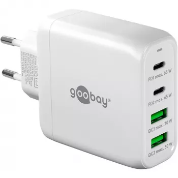 Goobay 64818 laturi mobiililaitteille kuulokkeet - kannettava - älypuhelin valkoinen AC-pikalataus sisäkäyttöön (64818)