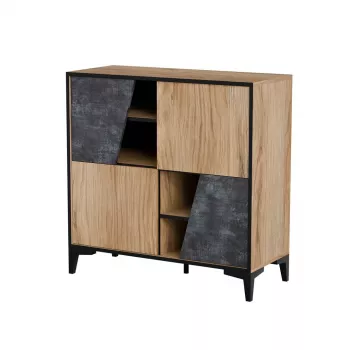 Cama 4D hylly OVO 90x38xK90 tammi/betoni
