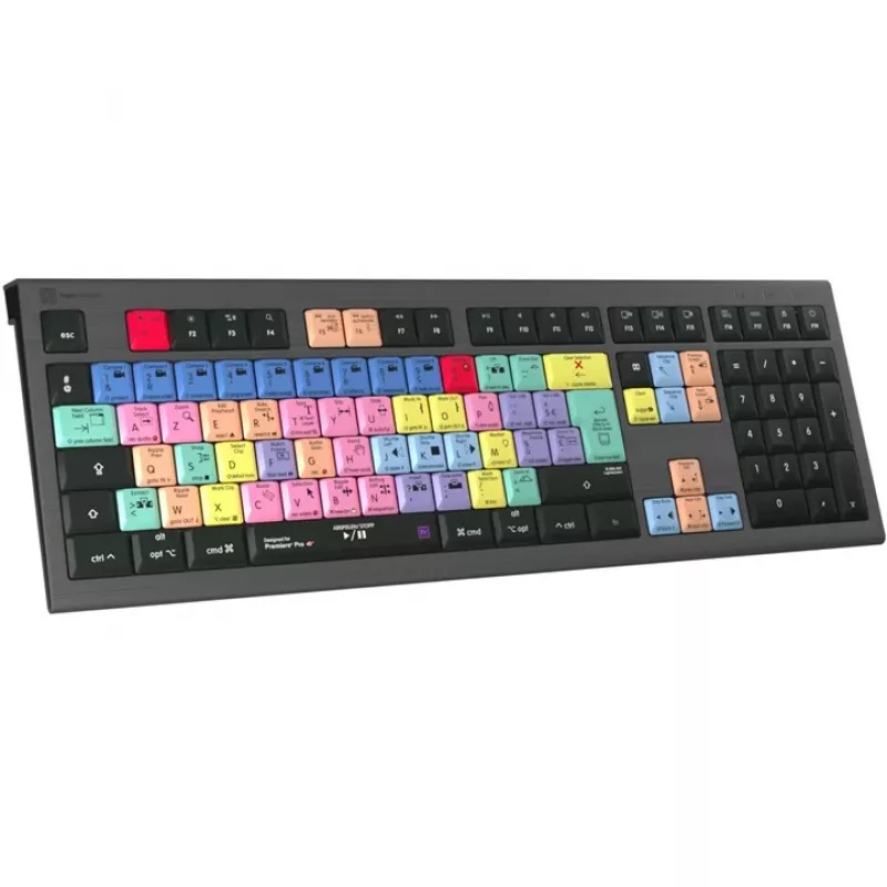 Logickeyboard Adobe Premiere Pro CC ASTRA 2 taustavalaistu näppäimistö Mac ranska (LKB-PPROCC-A2M-FR)