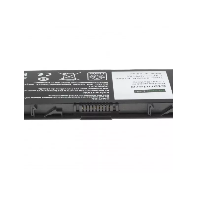 Green Cell DE93 -akku DELL Latitude E7440 -kannettavalle, Li‑Ion 7,4V 4500mAh, 4 kennoa, musta