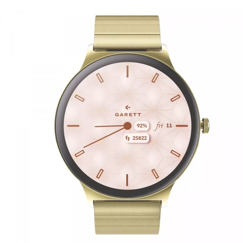 Älykello Garett Verona 2 Gold Steel Bluetoothilla ja sykemittarilla