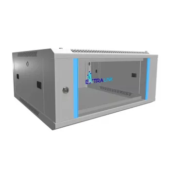 Extralink rack-asennuskaappi 4U 600x600 harmaa seinäasennettava