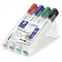 Merkkiaine Staedtler Lumocolor 351 WP4 kuulakärki musta sininen vihreä punainen