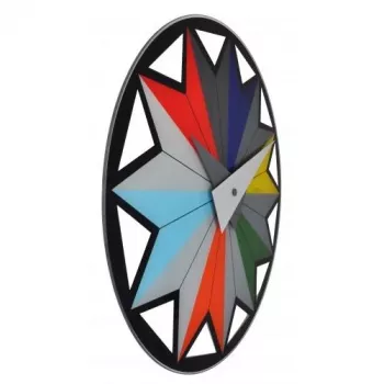 NeXtime kello 8163 Circus, Ø43 cm, seinäkello, musta/monivärinen