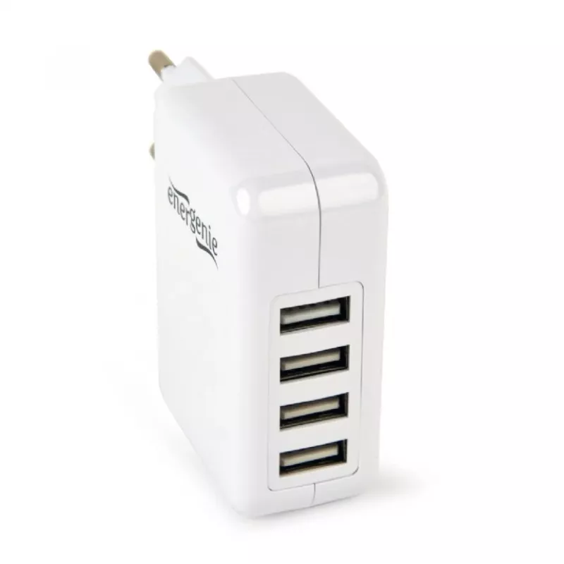 USB-laturi universaali valkoinen/4-porttinen EG-U4AC-02 GEMBIRD