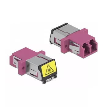 Kuitukytkin DeLOCK 86901 LC Duplex naaras LC Duplex naaras Multimode violetti