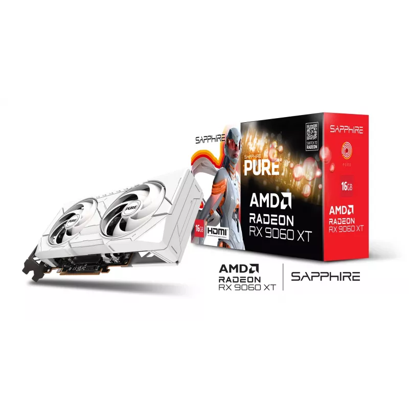 SAPPHIRE PURE Radeon RX 9060 XT Gaming OC 16GB näytönohjain