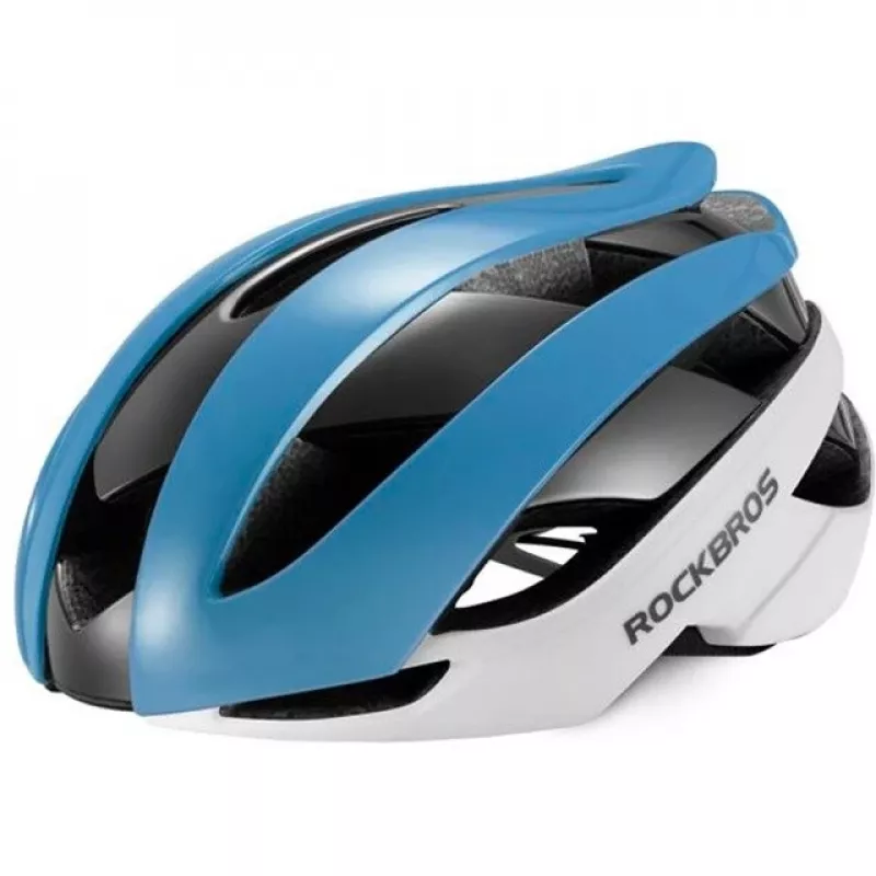 ROCKBROS säädettävä pyöräilykypärä M 55-58 cm sininen-valkoinen