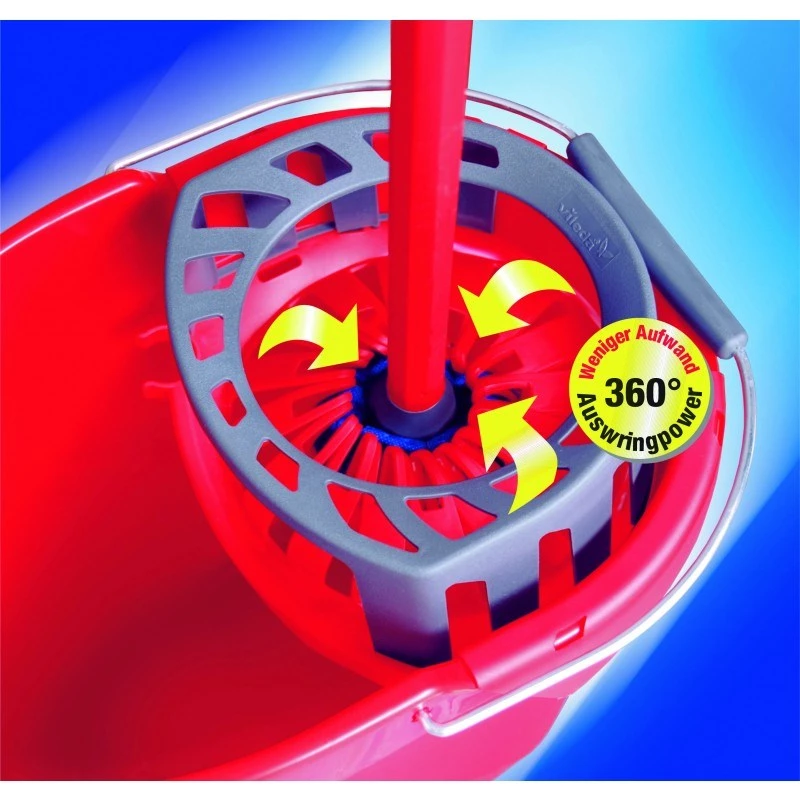 Vileda SuperMocio Torsion Power moppiämpäri puristimella, punainen