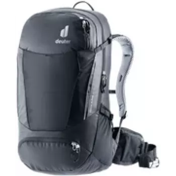 Reppu DEUTER Trans Alpine 32 EL — 32 L, ergonominen pyöräily-/työmatkareppu, musta