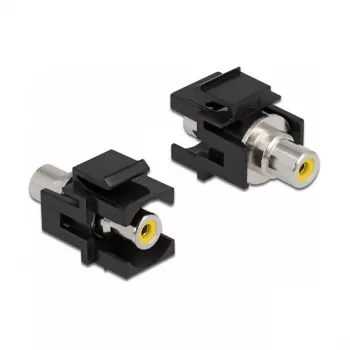 Keystone-moduuli DeLOCK 86740 litteä musta RCA