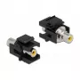 Keystone-moduuli DeLOCK 86740 litteä musta RCA