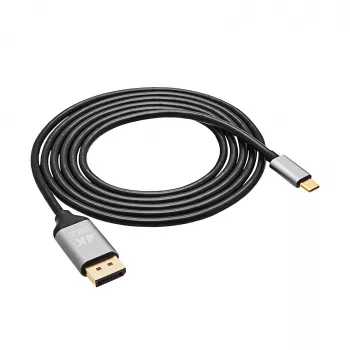 Akyga AK-AV-16 USB-C - DisplayPort kaapeli, 4K 60 Hz, 1,8 m, musta