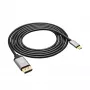 Akyga AK-AV-16 USB-C - DisplayPort kaapeli, 4K 60 Hz, 1,8 m, musta