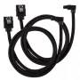 Corsair CC-8900282 Premium punottu SATA-kaapeli, kulmikas, 60 cm, musta, 2 kpl:n pakkaus