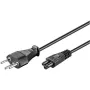 Wentronic Goobay virtajohto sveitsiläinen, 1,8 m, musta - sveitsiläispistoke (tyyppi J, SEV 1011) > laitepistoke C5 (93960)