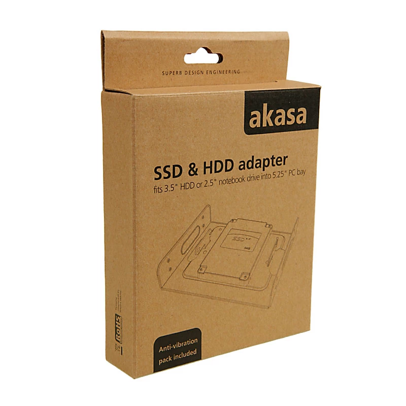 Akasa AK-HDA-01 - asemapaikan sovitin - 5,25 - 3,5 / 2,5 (8,9 cm - 8,9 / 6,4 cm)
