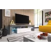 Cama TV-taso TORO 158 harmaa/valkoinen kiiltävä