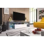 Cama TV-taso TORO 158 harmaa/valkoinen kiiltävä