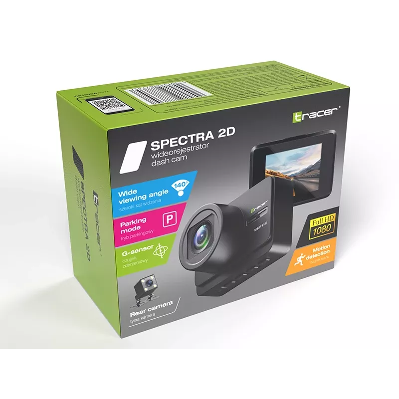 Dashcam TRACER Tracer Spectra 2D — kompakti autovideotallennin
