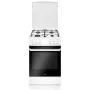 Vapaasti seisova liesi Amica SHM51071W sähkö kaasu valkoinen 4 kaasuvyöhykettä 63L