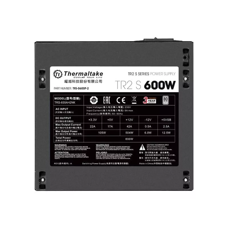 Virtalähde Thermaltake TRS-600AH2NK 600 W