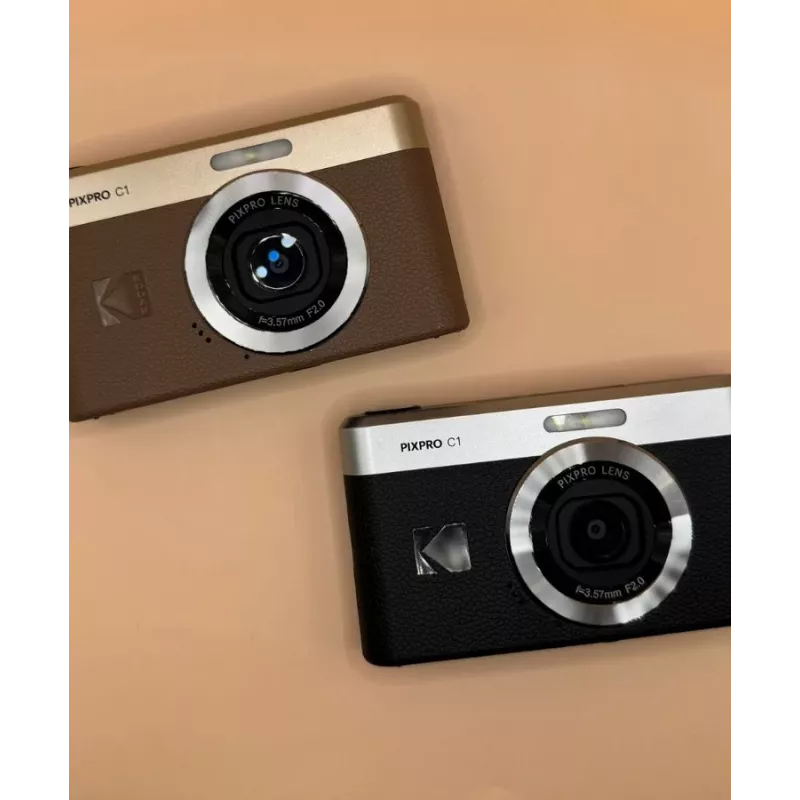 Kodak PIXPRO C1 kompaktikamera musta – 13 MP CMOS – Full HD – 2,8 tuuman taittuva LCD