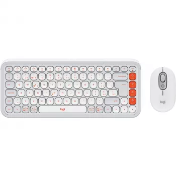 Logitech POP Icon Combo Bluetooth QWERTZ Swiss oranssi valkoinen hiiri