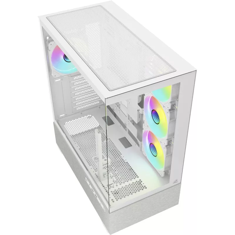 Sharkoon AK7 ARGB ATX -tietokonekotelo valkoinen