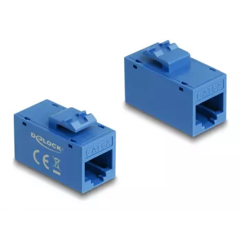 Delock 90642 Keystone-moduuli RJ45-naaras - RJ45-naaras, Cat.6A UTP, sininen