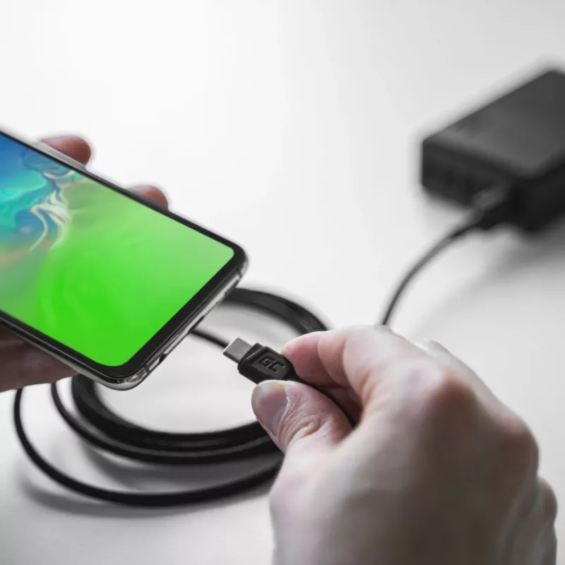 USB-kaapeli Green Cell KABGC19 USB 2.0 2m USB A USB C musta