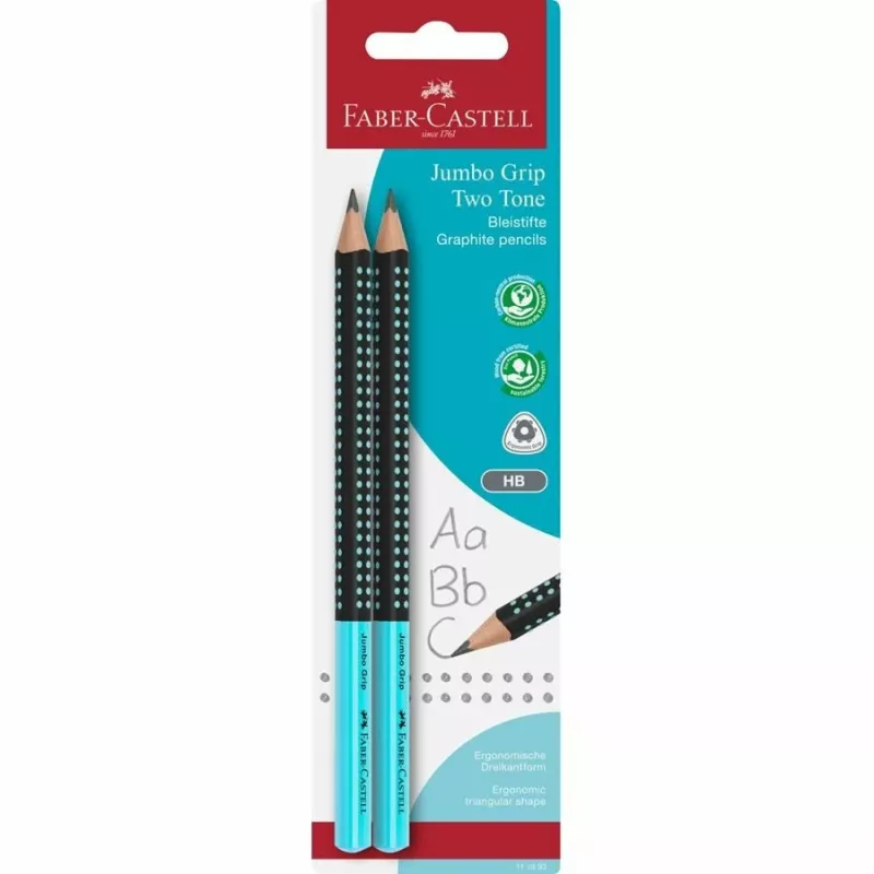 FABER-CASTELL lyijykynä Jumbo Grip Two Tone 2xBS BK