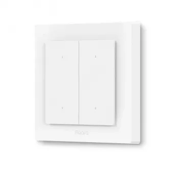 AQARA valokatkaisin H2 EU (4 painiketta, 2 kanavaa) (WS-K08D) – Zigbee- ja Thread-seinäkatkaisin 2 releellä