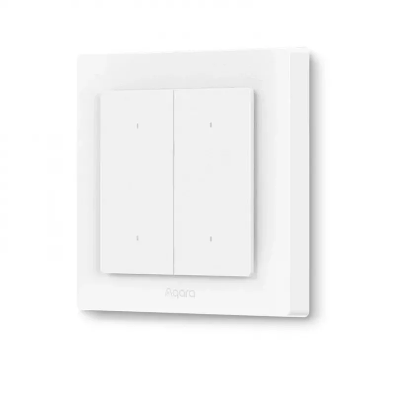 AQARA valokatkaisin H2 EU (4 painiketta, 2 kanavaa) (WS-K08D) – Zigbee- ja Thread-seinäkatkaisin 2 releellä