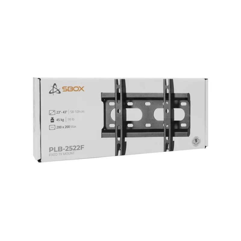 Asennusteline SBOX PLB-2522F-2 kuormille 23–43/45 kg, levy 200×200 mm